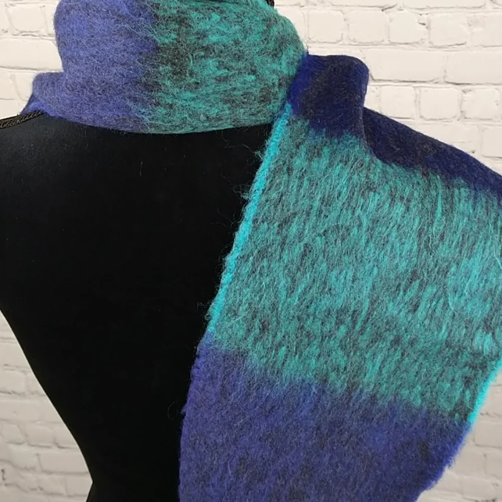 Relativity Aqua Blue and Purple Scarf